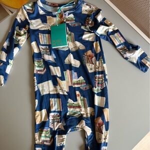 Posh Peanut Blue Book Print One Piece
